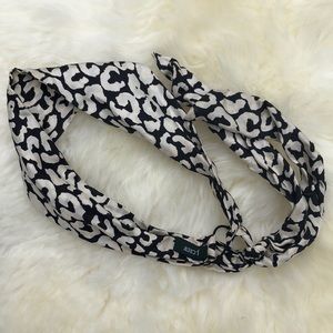 Black and Cream J.Crew head wrap